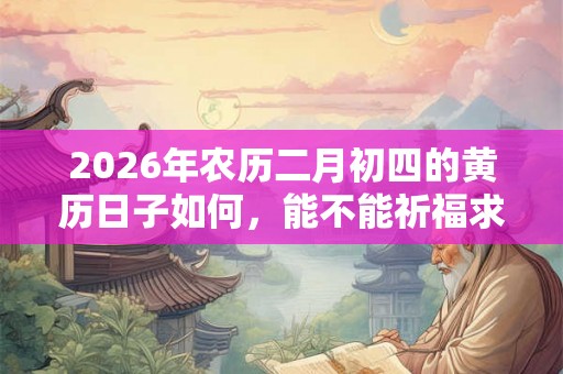 2026年农历二月初四的黄历日子如何,能不能祈福求财? 2026年农历二月初四的黄历日子如何,能不能祈福求财?