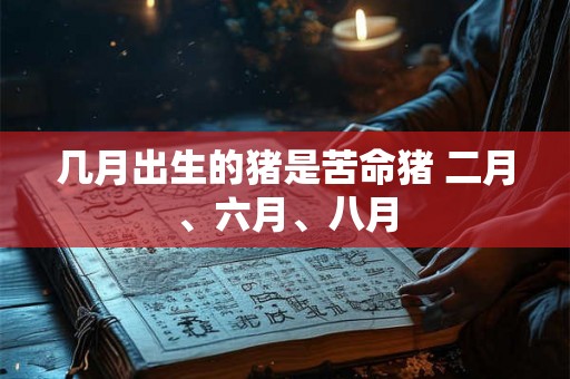 几月出生的猪是苦命猪 二月、六月、八月