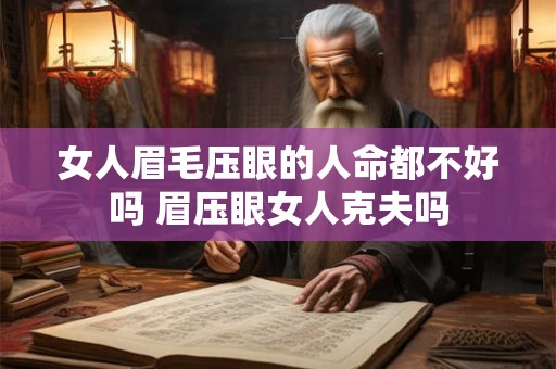 女人眉毛压眼的人命都不好吗 眉压眼女人克夫吗