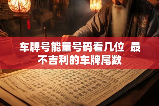 车牌号能量号码看几位  最不吉利的车牌尾数