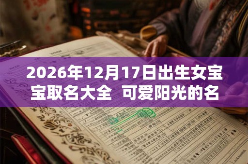 2026年12月17日出生女宝宝取名大全  可爱阳光的名字分享