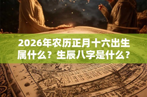 2026年农历正月十六出生属什么？生辰八字是什么？