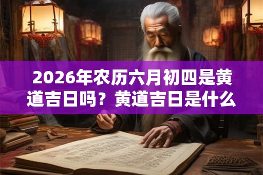 2026年农历六月初四是黄道吉日吗？黄道吉日是什么意思？