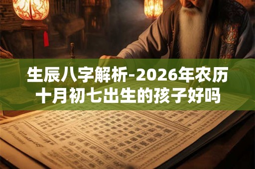 生辰八字解析-2026年农历十月初七出生的孩子好吗