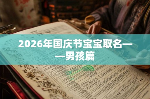 2026年国庆节宝宝取名——男孩篇