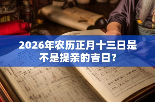 2026年农历正月十三日是不是提亲的吉日？
