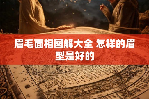 眉毛面相图解大全 怎样的眉型是好的