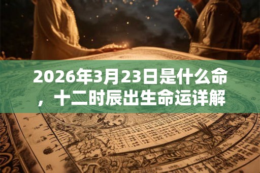 2026年3月23日是什么命,十二时辰出生命运详解 2026年3月23日是什么命,十二时辰出生命运详解