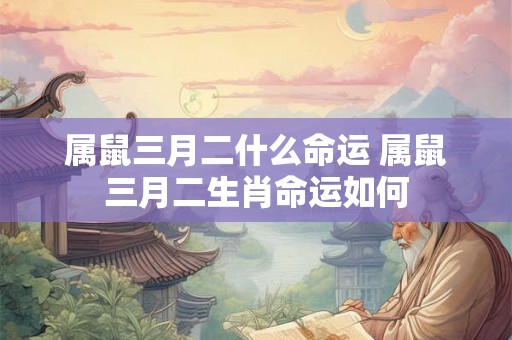 属鼠三月二什么命运 属鼠三月二生肖命运如何