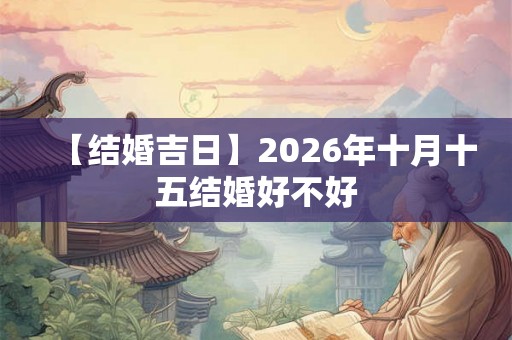 【结婚吉日】2026年十月十五结婚好不好 【结婚吉日】2026年十月十五结婚好不好
