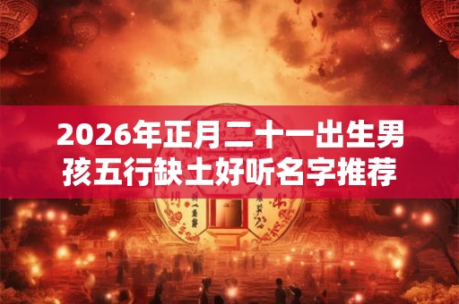 2026年正月二十一出生男孩五行缺土好听名字推荐