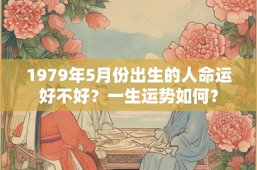 1979年5月份出生的人命运好不好？一生运势如何？