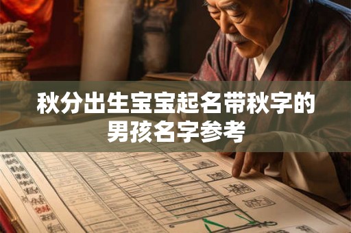 秋分出生宝宝起名带秋字的男孩名字参考