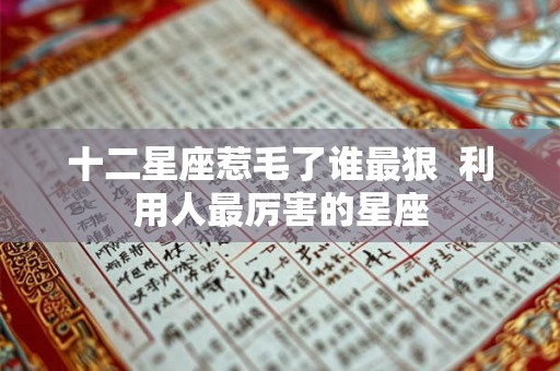 十二星座惹毛了谁最狠  利用人最厉害的星座