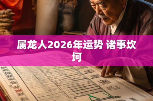 属龙人2026年运势 诸事坎坷