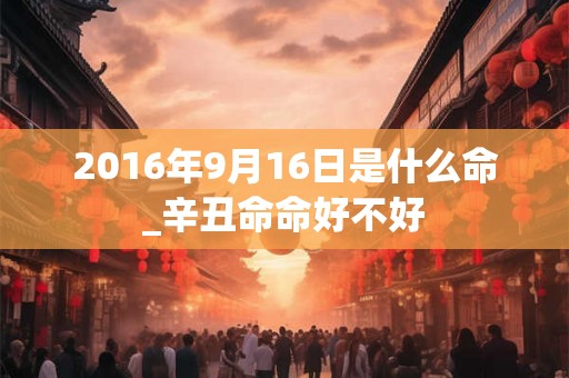 2016年9月16日是什么命_辛丑命命好不好