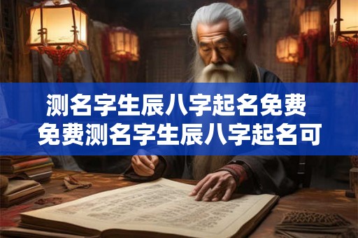 测名字生辰八字起名免费 免费测名字生辰八字起名可信吗