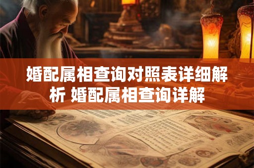 婚配属相查询对照表详细解析 婚配属相查询详解 婚配属相查询对照表详细解析 婚配属相查询详解