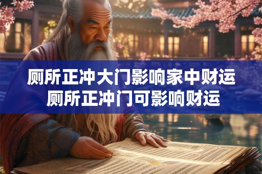 厕所正冲大门影响家中财运 厕所正冲门可影响财运