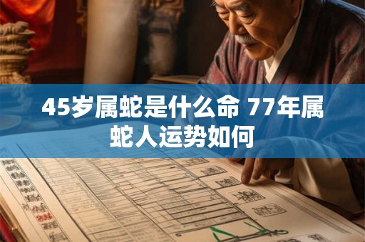 45岁属蛇是什么命 77年属蛇人运势如何 45岁属蛇是什么命 77年属蛇人运势如何