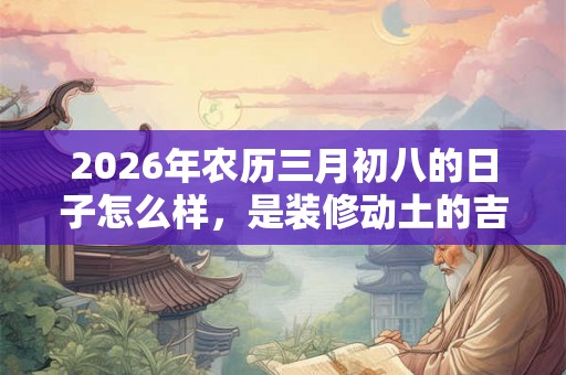 2026年农历三月初八的日子怎么样，是装修动土的吉日吗？