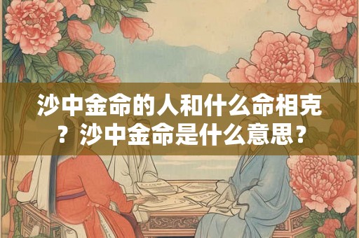 沙中金命的人和什么命相克？沙中金命是什么意思？