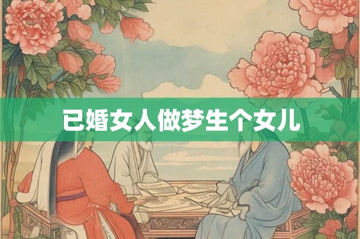 已婚女人做梦生个女儿