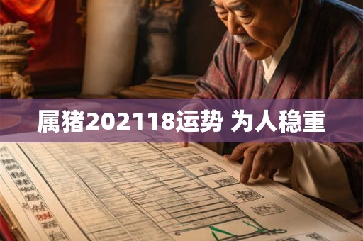 属猪202118运势 为人稳重