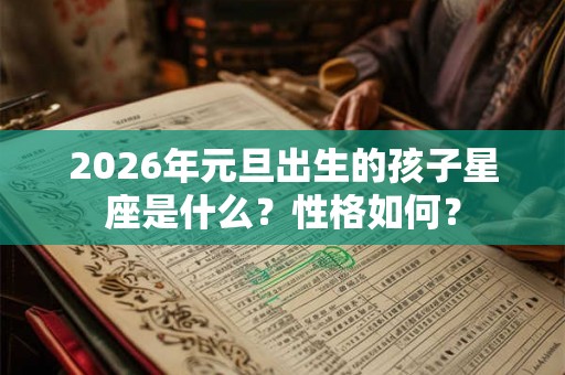 2026年元旦出生的孩子星座是什么？性格如何？
