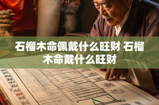 石榴木命佩戴什么旺财 石榴木命戴什么旺财