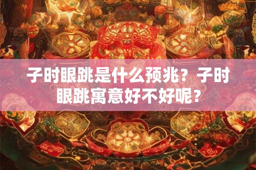子时眼跳是什么预兆？子时眼跳寓意好不好呢？