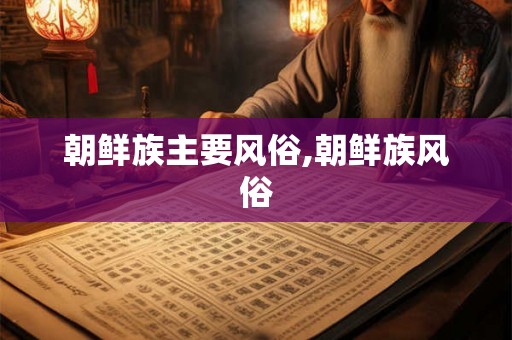 朝鲜族主要风俗,朝鲜族风俗 朝鲜族主要风俗,朝鲜族风俗