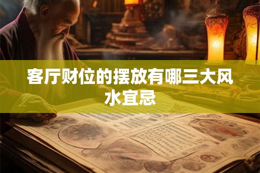 客厅财位的摆放有哪三大风水宜忌