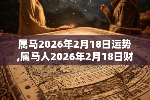属马2026年2月18日运势,属马人2026年2月18日财运,生肖马2026年2月18日运势