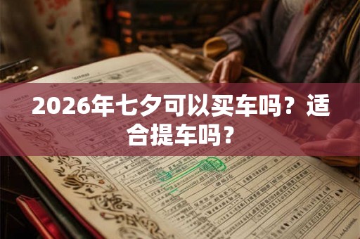 2026年七夕可以买车吗？适合提车吗？