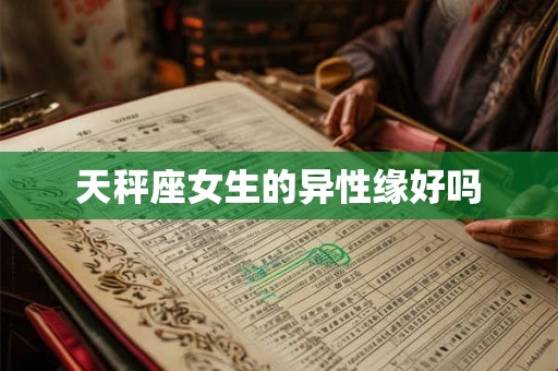 天秤座女生的异性缘好吗
