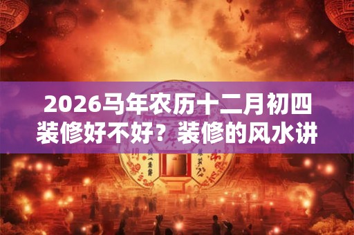 2026马年农历十二月初四装修好不好？装修的风水讲究