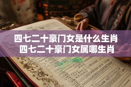 四七二十豪门女是什么生肖 四七二十豪门女属哪生肖