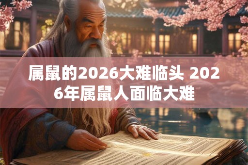 属鼠的2026大难临头 2026年属鼠人面临大难