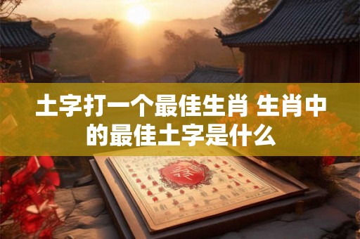 土字打一个最佳生肖 生肖中的最佳土字是什么