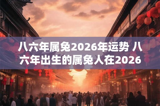 八六年属兔2026年运势 八六年出生的属兔人在2026年的运势如何