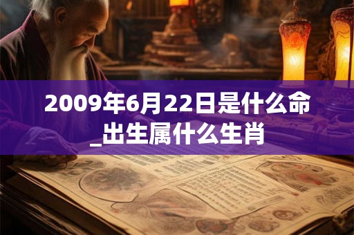 2009年6月22日是什么命_出生属什么生肖