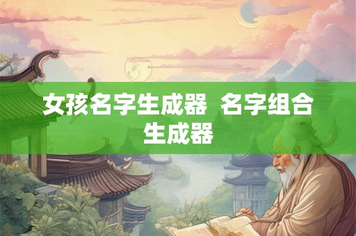 女孩名字生成器  名字组合生成器