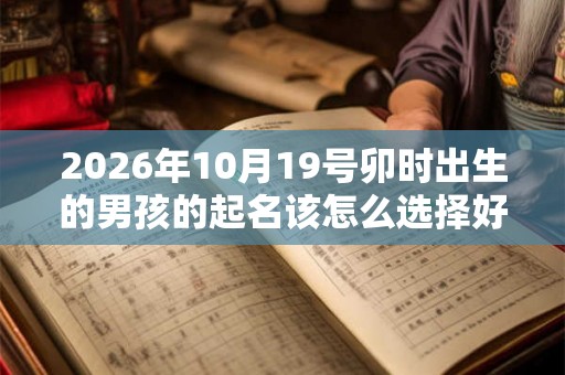 2026年10月19号卯时出生的男孩的起名该怎么选择好字 2026年10月19号卯时出生的男孩的起名该怎么选择好字