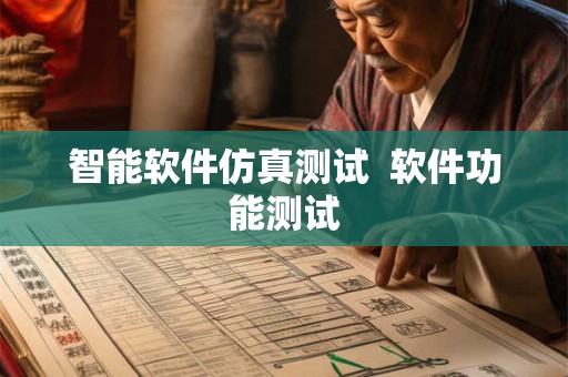 智能软件仿真测试 软件功能测试 智能软件仿真测试 软件功能测试
