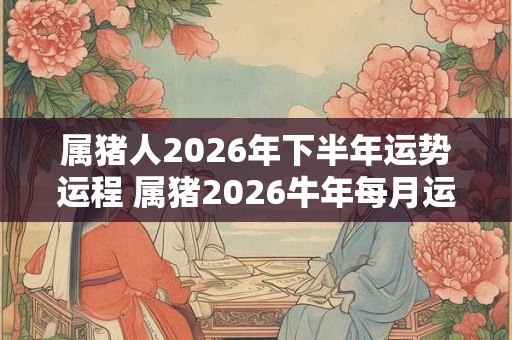 属猪人2026年下半年运势运程 属猪2026牛年每月运程详解