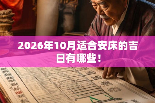 2026年10月适合安床的吉日有哪些！