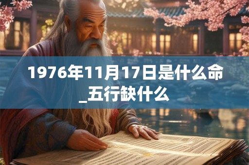 1976年11月17日是什么命_五行缺什么