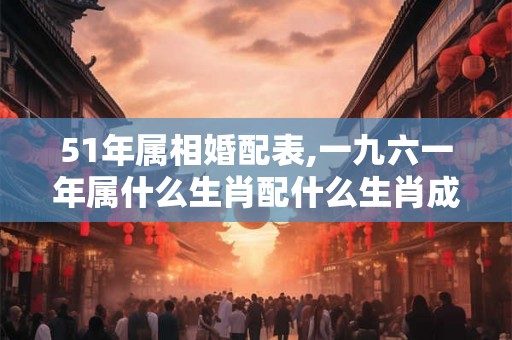 51年属相婚配表,一九六一年属什么生肖配什么生肖成緍最好
