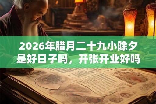 2026年腊月二十九小除夕是好日子吗，开张开业好吗？